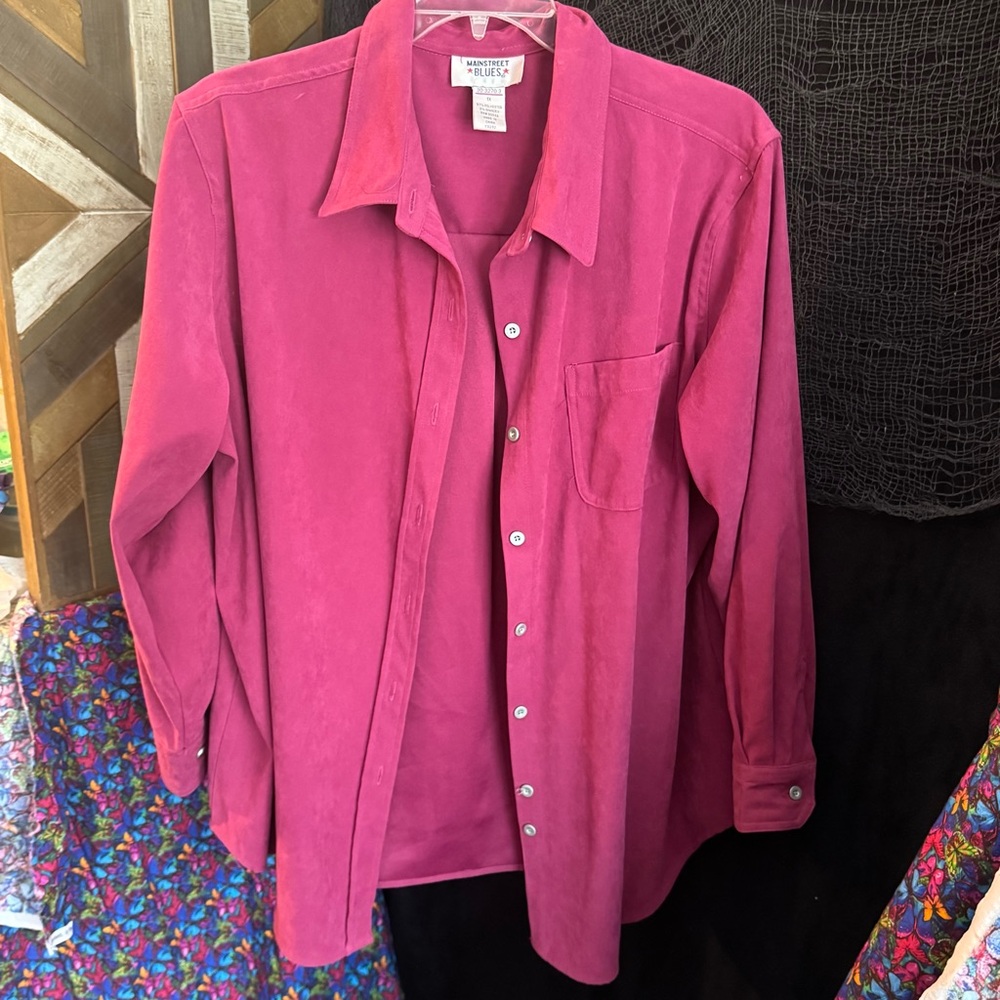 Women's Pink Button Down Shirt